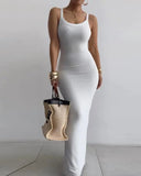 Elegant Minimalist Bodycon Maxi Dress