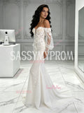 Long Sleeve Trumpet Mermaid Off The Shoulder Wedding Dress