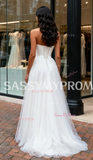 Tulle Ruched A Line Sleeveless Sweetheart Wedding Dress