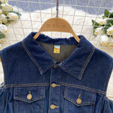 Chic Shoulder Button-Down Denim Dress