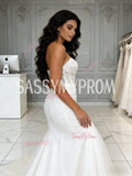 Tulle Sheer Trumpet Mermaid Sweetheart Flowers Wedding Dress