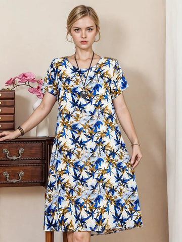 Comfort Chic Floral Print Summer Dres