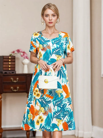 Summer Adventures Vibrant Floral Midi Dress