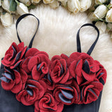 Sensational Floral Detailed Bustier Top