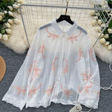 Floral Stylish Outfits White Linen Shirt