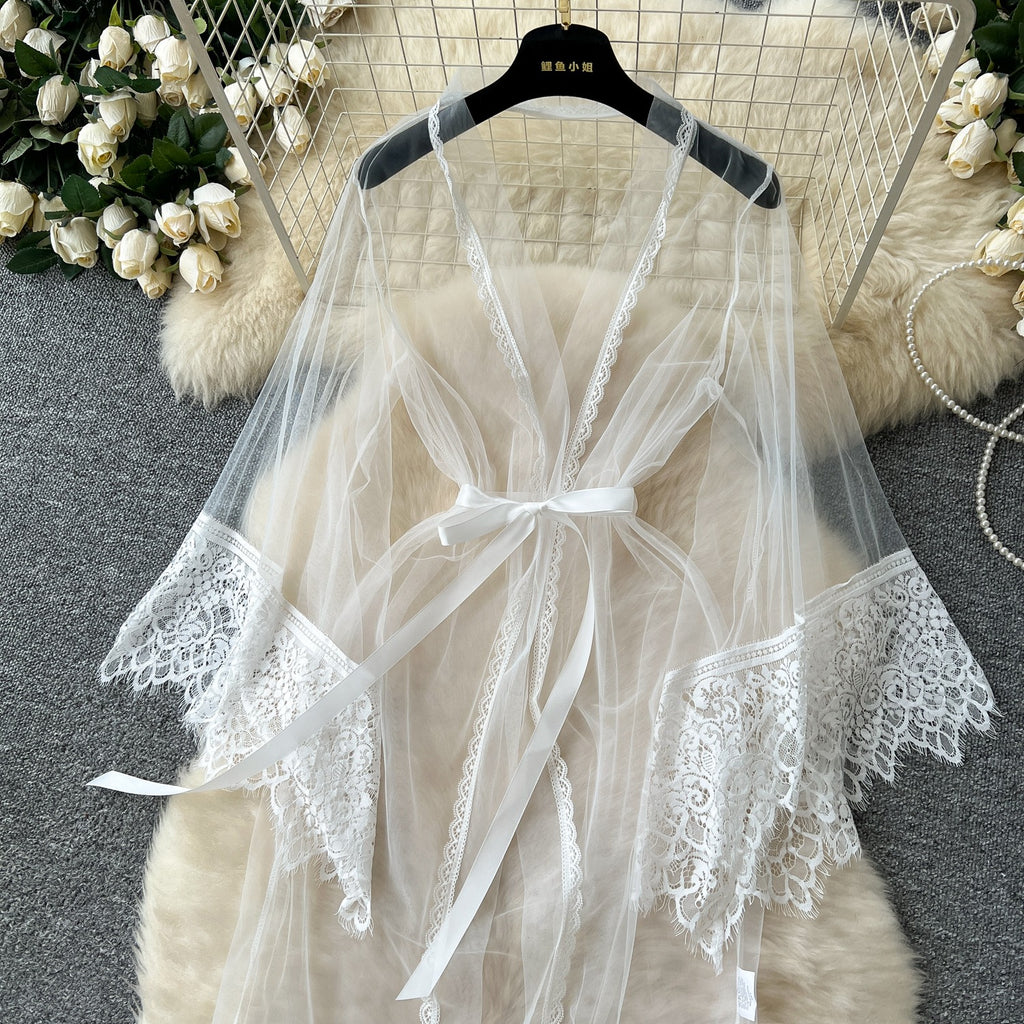 Romance Sheer Lace Summer Robe – Sassymyprom
