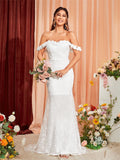 Trumpet Mermaid Lace Off The Shoulder Wedding Dress