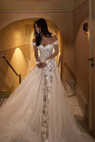 Appliques A Line Sweetheart Tulle Wedding Dress