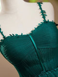 Ruffles Tulle Green A-Line Sweetheart Short Homecoming Dress