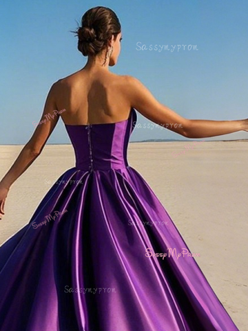 Strapless Satin A Line Bow Grape Purple Prom Dress Sassymyprom Strapless Satin A Line Bow Grape Purple Prom Dress Sassymyprom