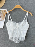 White Lace Bustier Inspired Top