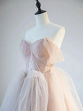 Sparkling Bodice Blush Tulle Ruffles Beading Prom Dress