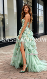 Sequin Silver One Shoulder Trumpet Mermaid Prom Dress With Shawl