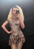 Sexy Sequin Silver Short Mini Party Dress