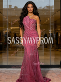 Beading Trumpet Mermaid Strapless Navy Tulle Prom Dress