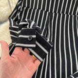 Timeless Black Stylishly Striped Shirt