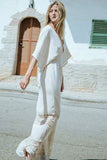 Vintage Patchwork Bohemian White Lace Maxi Dress
