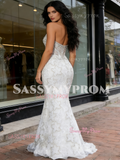 Trumpet Mermaid Tulle Sweetheart Sparkle Prom Dress