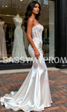 Trumpet Mermaid Lace See Through Sweetheart Wedding Dress