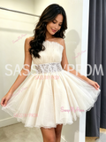 Gold Long Sleeve Short Mini Off The Shoulder Homecoming Dress