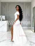 Sweetheart Satin Trumpet Mermaid Off The Shoulder With Slit