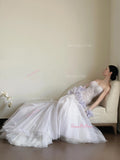 Trumpet Mermaid Tulle Sweetheart Appliques Wedding Dress