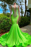 Beads Orange Trumpet Mermaid Backless Prom Dress
