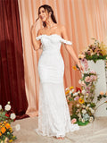 Trumpet Mermaid Lace Off The Shoulder Wedding Dress