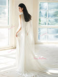 Trumpet Mermaid Shawl Chiffon Sweetheart Wedding Dress