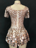 Sexy Sequin Silver Short Mini Party Dress