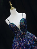 Sequin Blue Short Mini Homecoming Dress