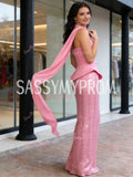 Sheath Column Strapless Satin Black Shawl Prom Dress