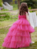 Tutu Gown Long Tail Puffy Princess Dress