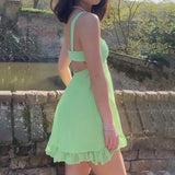 Breezy Mint Green A-line Summer Dress