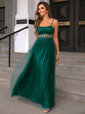 Pine Majesty Elegant Evening Dress