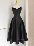 A Line Ankle Length Velvet Satin Sweetheart Homecoming Dress