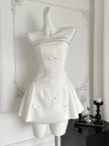 Elegant Party Outfit Detailed Strapless Dress