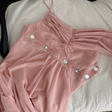 Chic Pink Sleeveless Bow Party Dress