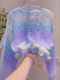 Cool Weather Airy Ombre Knit Sweater