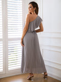 Pewter Poetess Pleated Maxi Dress