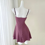 Marries Classic Purple Mini Textured Dress