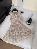 Creamy White Cocktail Sheer Lace Mini Dress
