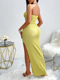 Glamorous Strapless Cutout Maxi Dress