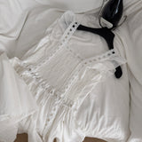 Lace Chic White Short Dress