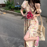 Vernal  Flowery Summer Breeze Maxi Dress