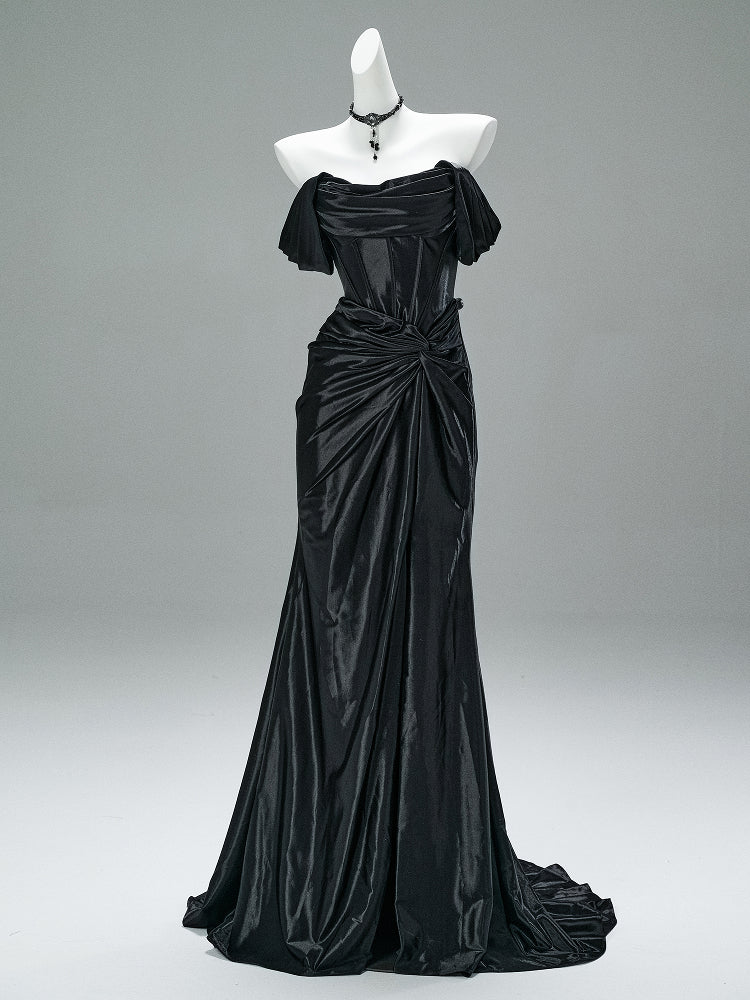 black trumpet prom dress Trumpet-Mermaid Floor Length Sequined Prom Dress CS0487CR