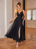 Glamorous Nocturne V-Neck Tulle Dress