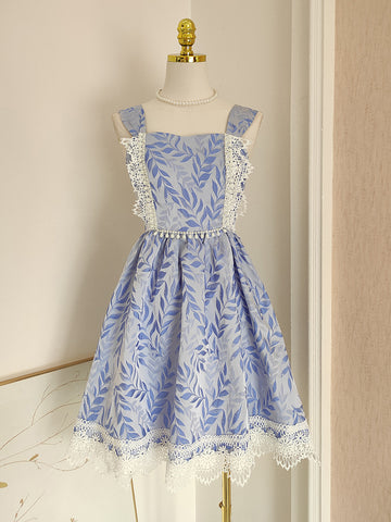 Beading Pearls Short Mini Print Straps Blue Homecoming Dress