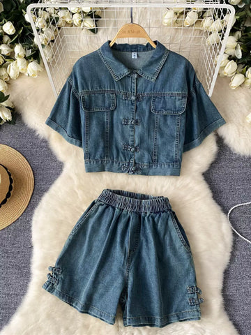 Unique Buckle Top and Breezy Shorts