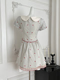 Puff Sleeves Red Vintage Inspired Dress